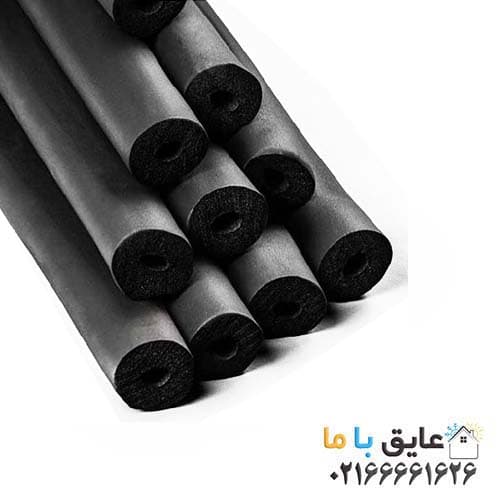 عایق لوله‌ای الاستومری به ضخامت 9mm – ساده بدون روکش / “3/4 – 25mm