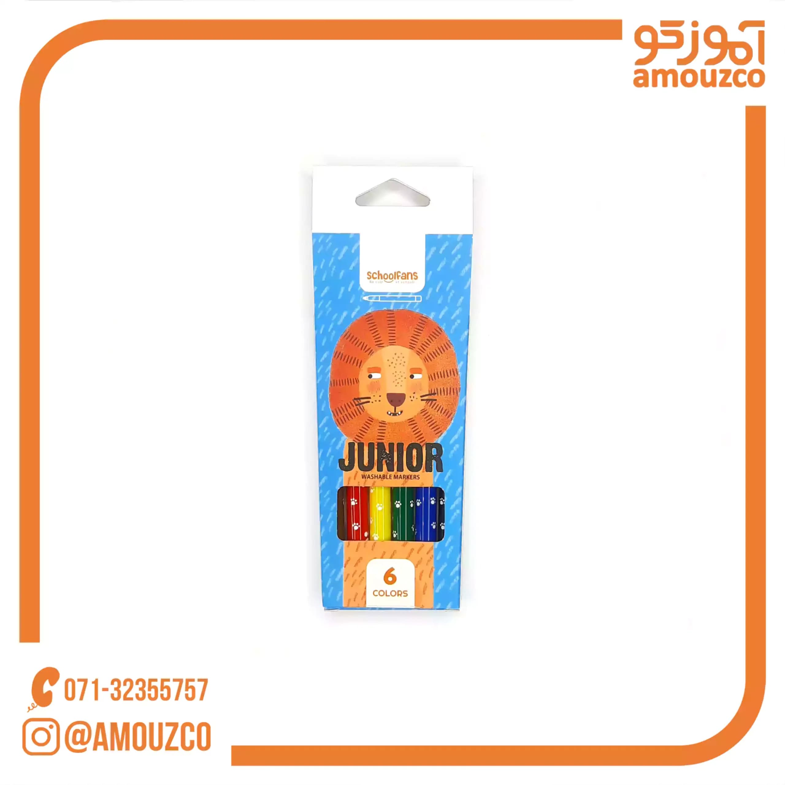 ماژیک 6 رنگ مدل جونیور اسکول فنس — تصویر ۳