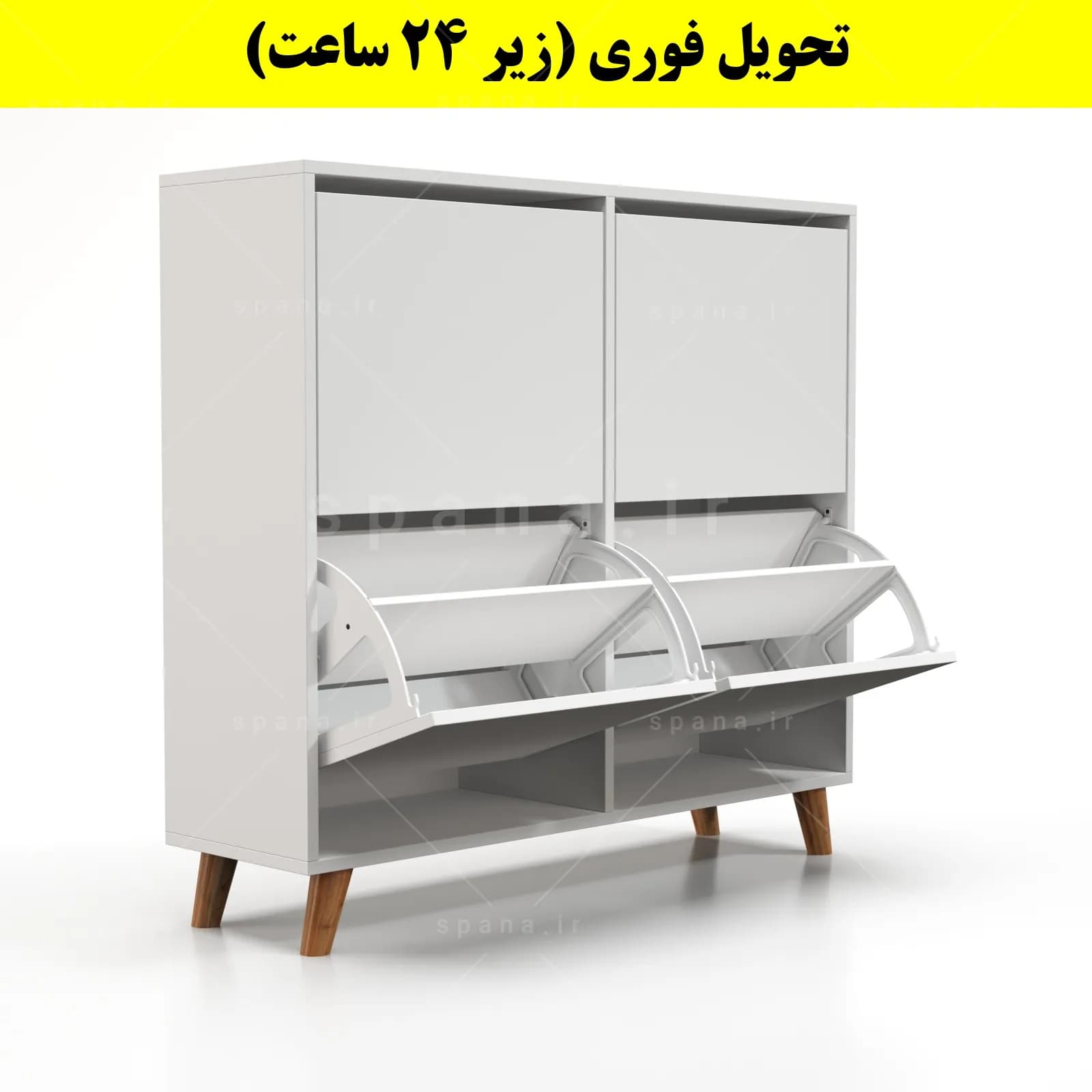 جاکفشی داشبوردی چهار درب طرح ایکیا – طول 100 (تحویل فوری) — تصویر ۷