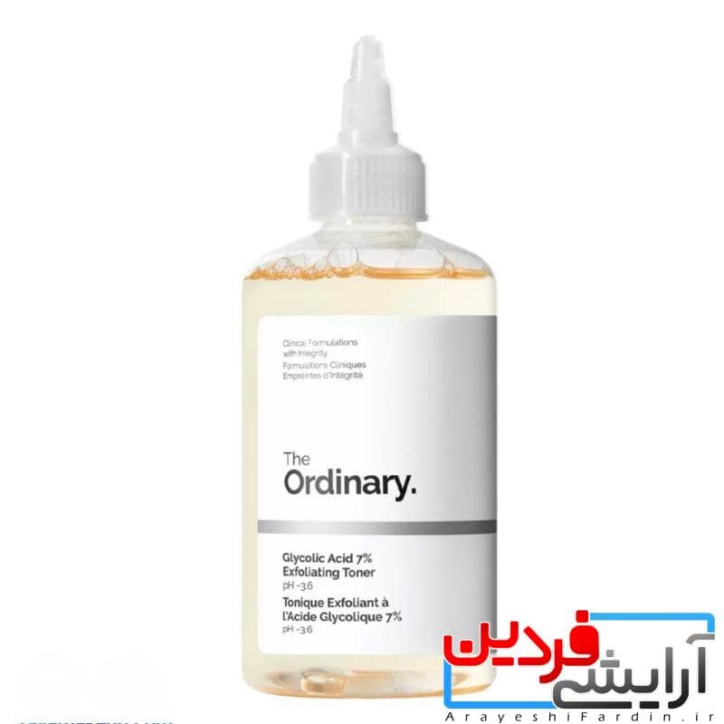 تونر گلیکولیک اسید اوردینری لایه بردار دو لیبل THE Ordinary — تصویر ۳