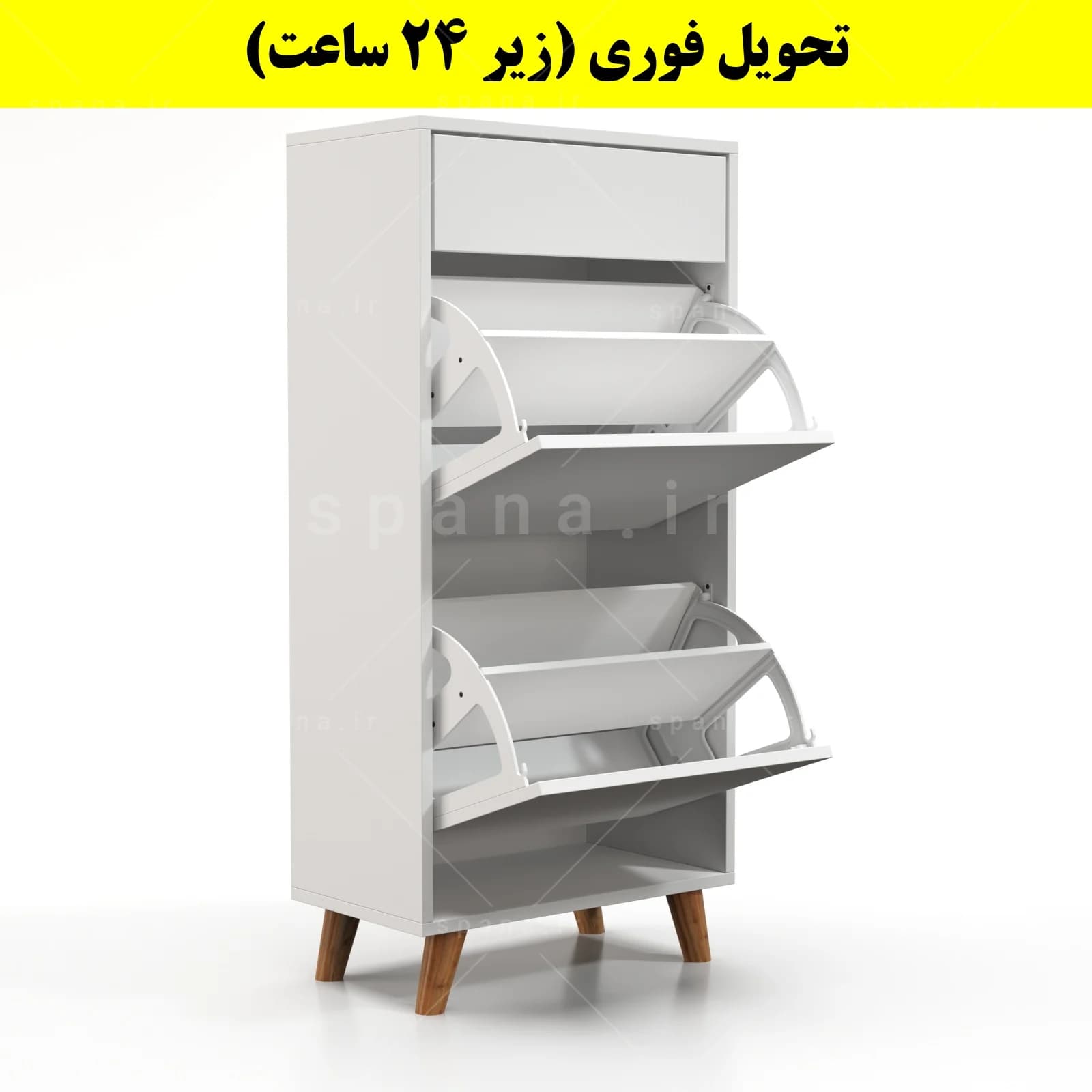 جاکفشی داشبوردی دو درب کشودار طرح ایکیا – طول 50 (تحویل فوری) — تصویر ۵