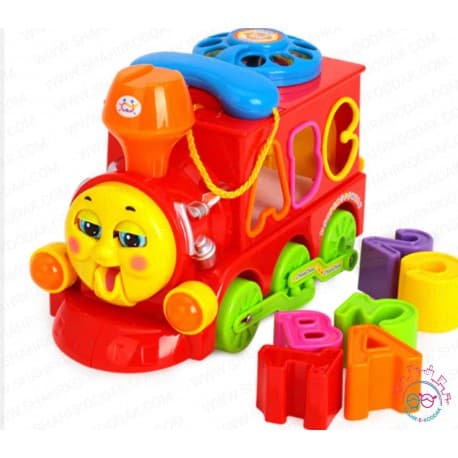 قطار جايگذاري اشکال تلفن دار هولي تويز 8810 – Smart Train huile toys — تصویر ۴