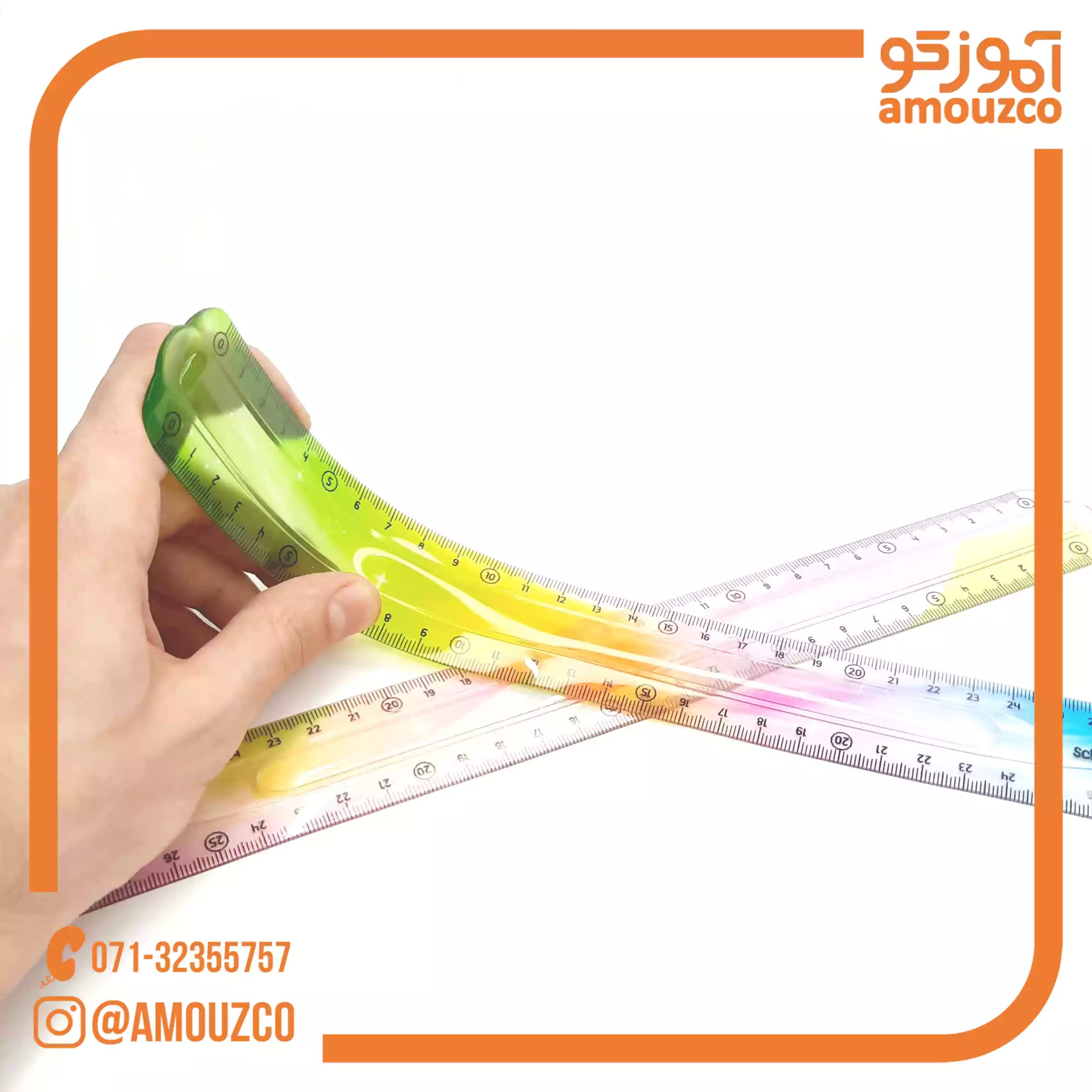 خط کش ژله ای 30 سانت اسکول فنس مدل FA923302 — تصویر ۴