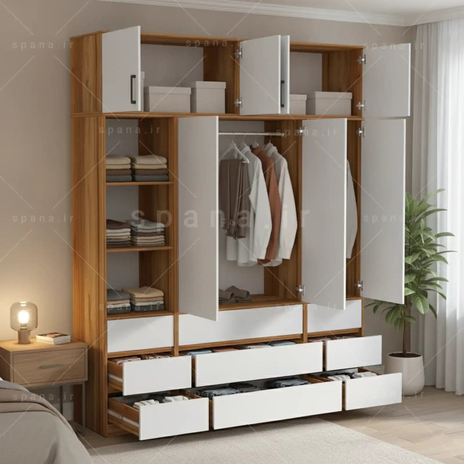کمد طول 200 کالکشن پازلی ماکان کد 109