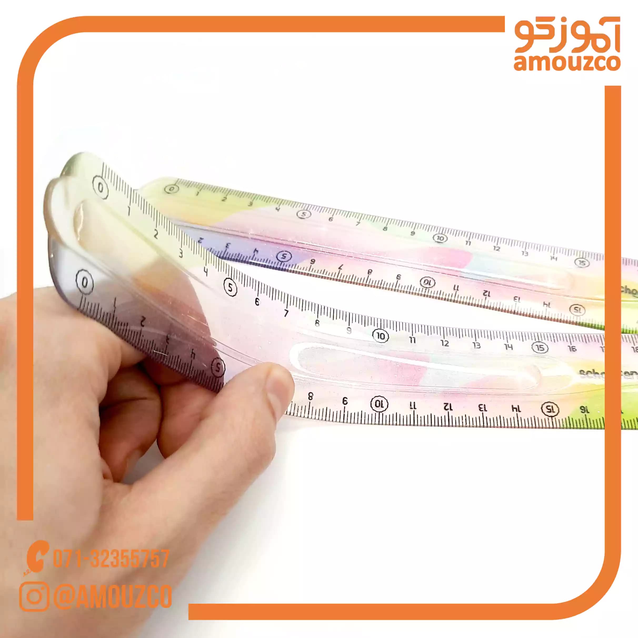 خط کش ژله ای 20 سانت اسکول فنس مدل FA923301 — تصویر ۲