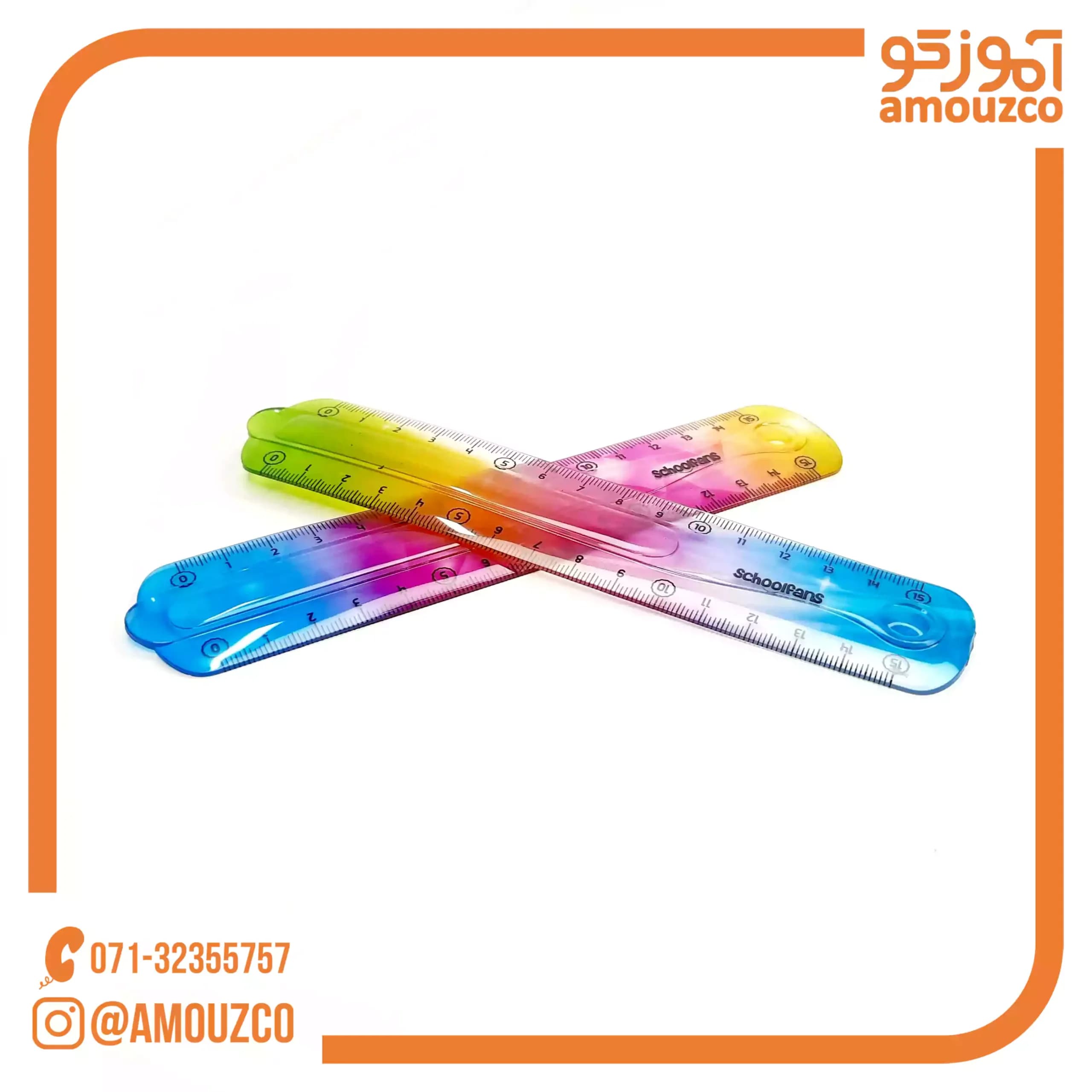 خط کش ژله ای 15 سانت اسکول فنس مدل FA92691