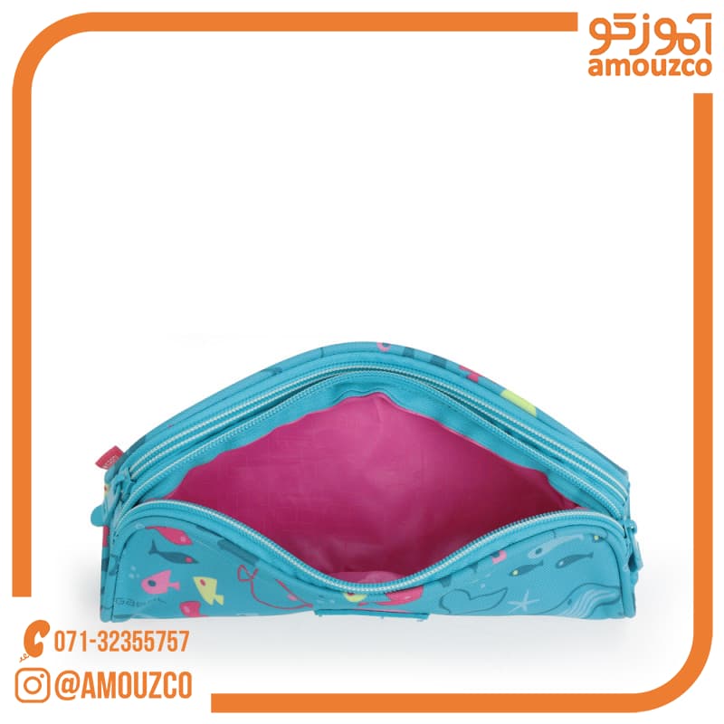 جامدادی دو زیپ Acqua سایز 22×8×6 گابل — تصویر ۶