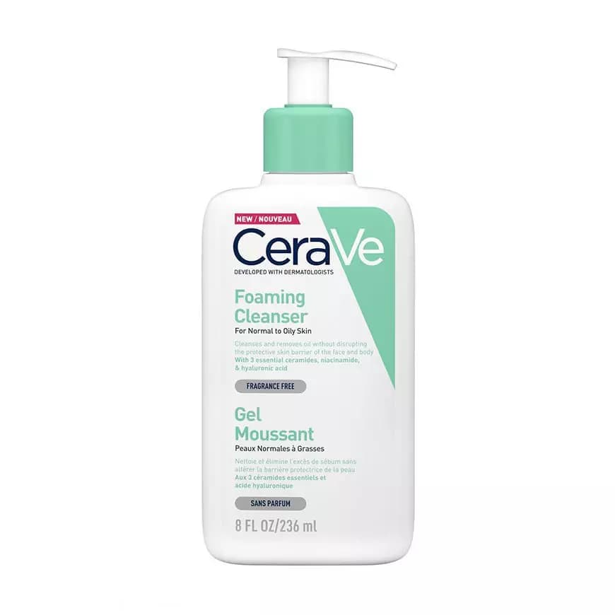 فوم شستشوی پوست چرب سراوی CeraVe Foaming Cleanser — تصویر ۴