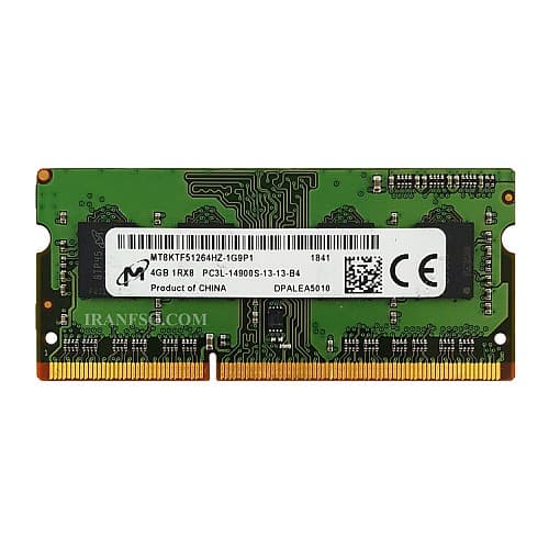 رم لپتاپ استوک کروشیال DDR3L 1333 | مدل PC3L-10600 ظرفیت 4 گیگ — تصویر ۲