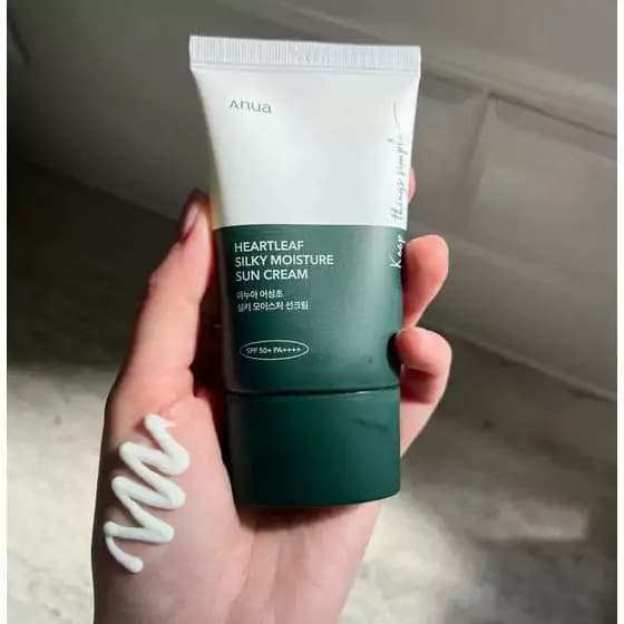 ضد آفتاب مرطوب کننده و تسکین دهنده آنوا (ANUA Heartleaf Sun Cream) — تصویر ۵