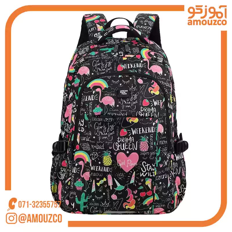کوله پشتی AOKING مدل XN2035-10 (Pinwapple Popsicle)