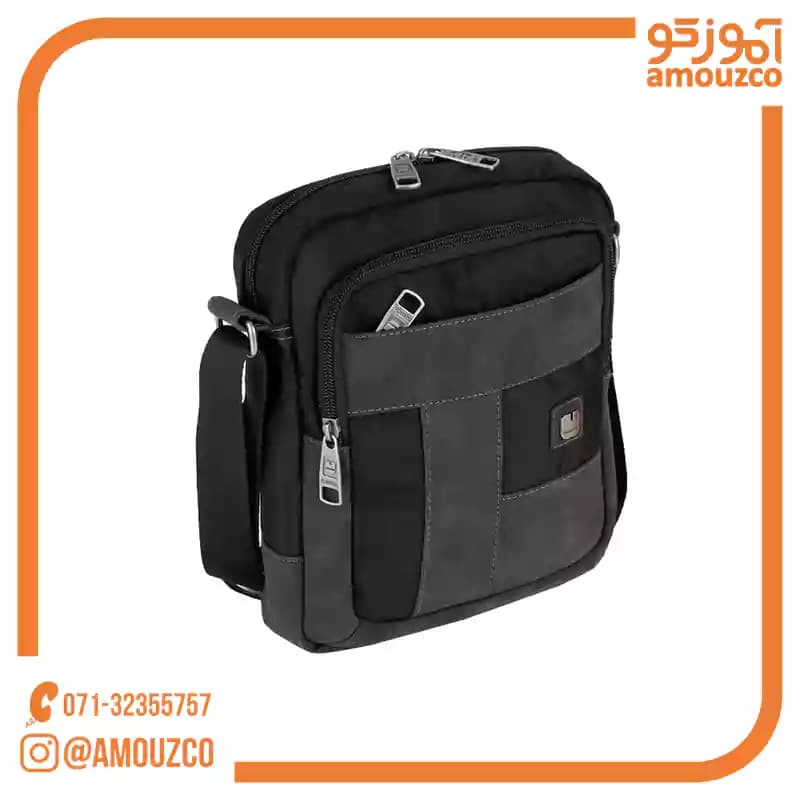 کیف دوشی مردانه Bremen سایز 20×24×8 گابل — تصویر ۳