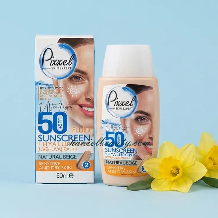 کرم ضد آفتاب پیکسل بژ طبیعی پوست خشک SPF 50