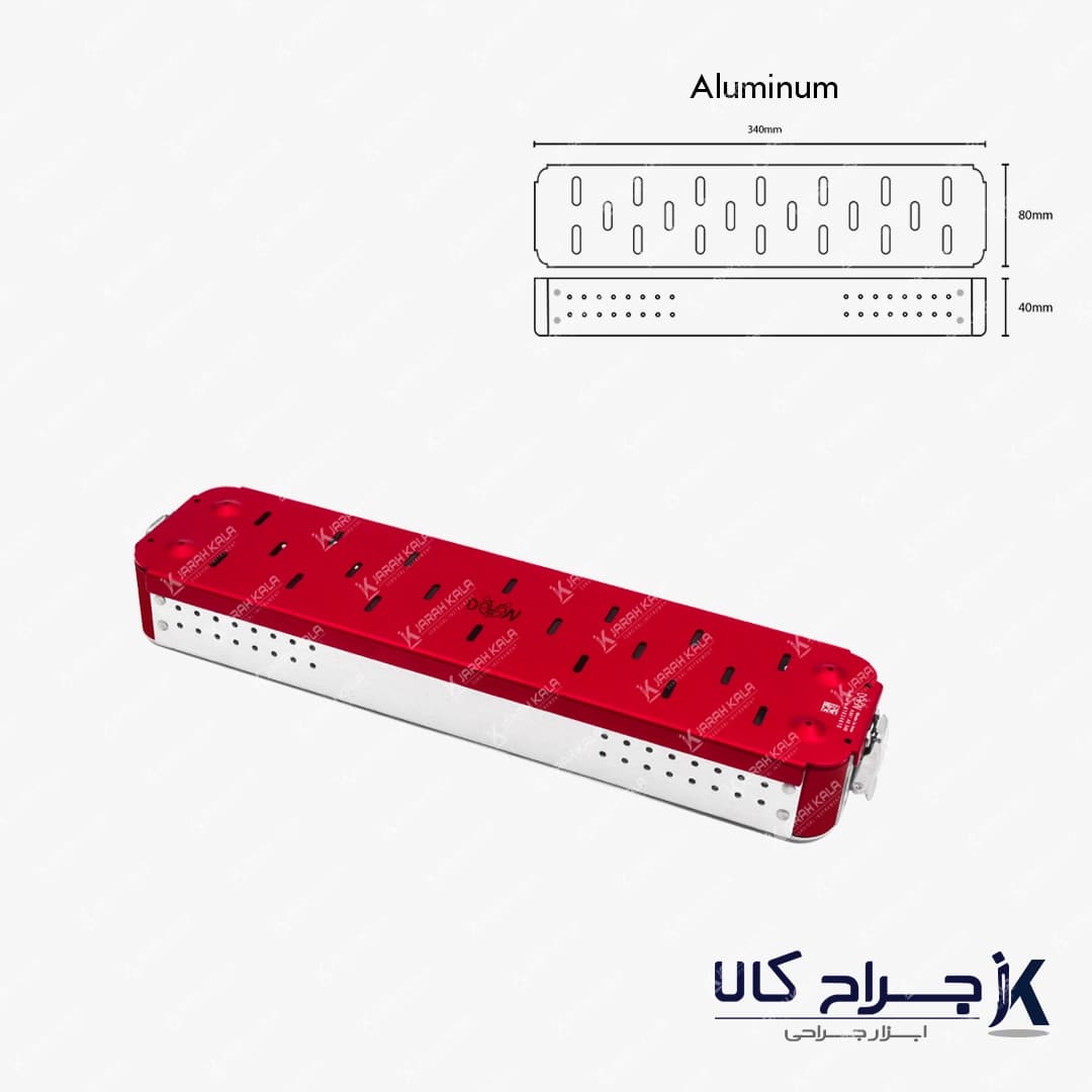 دیش کانتینر آلومینیومی ابزار جراحی Cm 34*8*4 — تصویر ۲