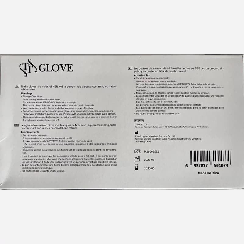 دستکش نیتریل مشکی TT glove (اینتکو) — تصویر ۱۱