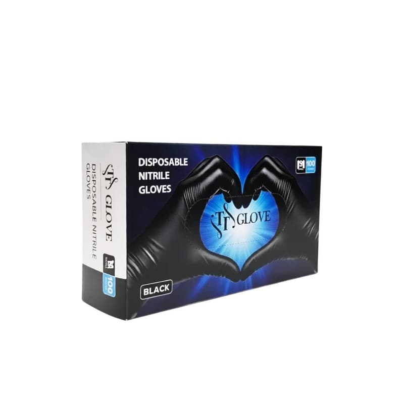 دستکش نیتریل مشکی TT glove (اینتکو) — تصویر ۶