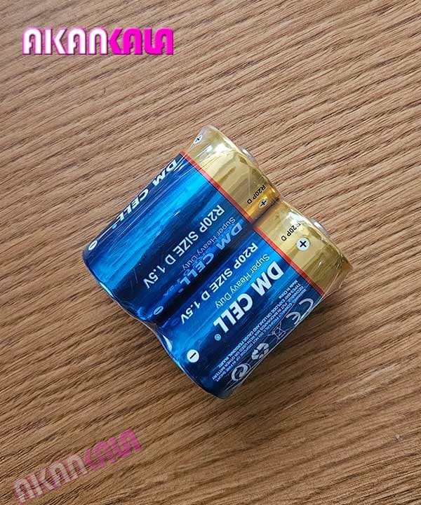 باتری سایز D بزرگ DM CELL بسته 12 عددی (6 شرینگ 2 عددی) — تصویر ۲