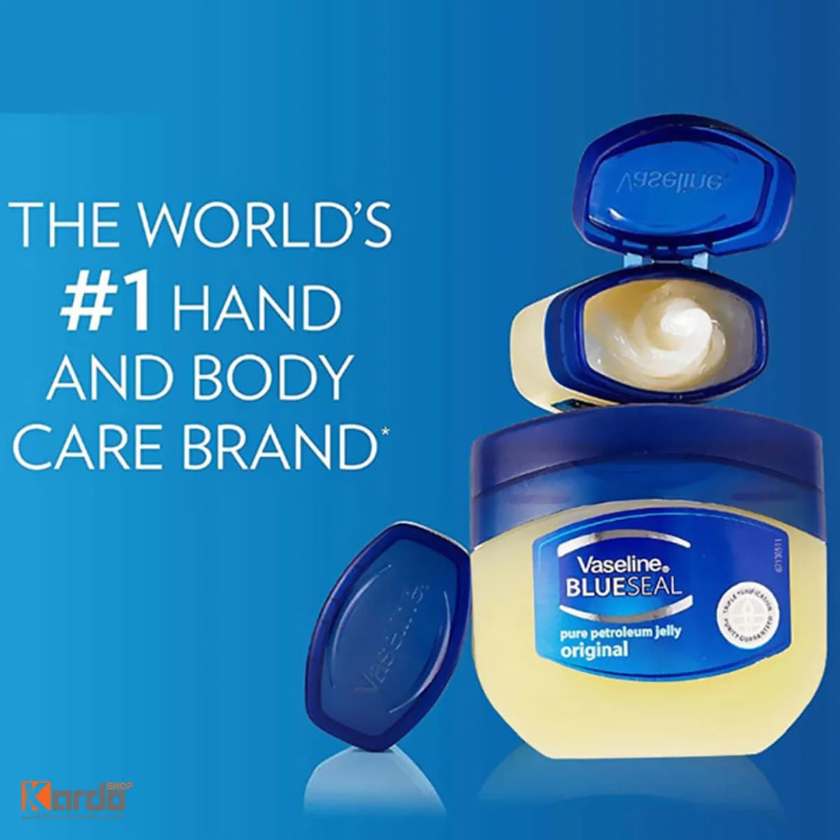 کرم نرم کننده پوست وازلین اورجینال Vaseline Blue Seal Original حجم 100 میلیلیتر — تصویر ۲