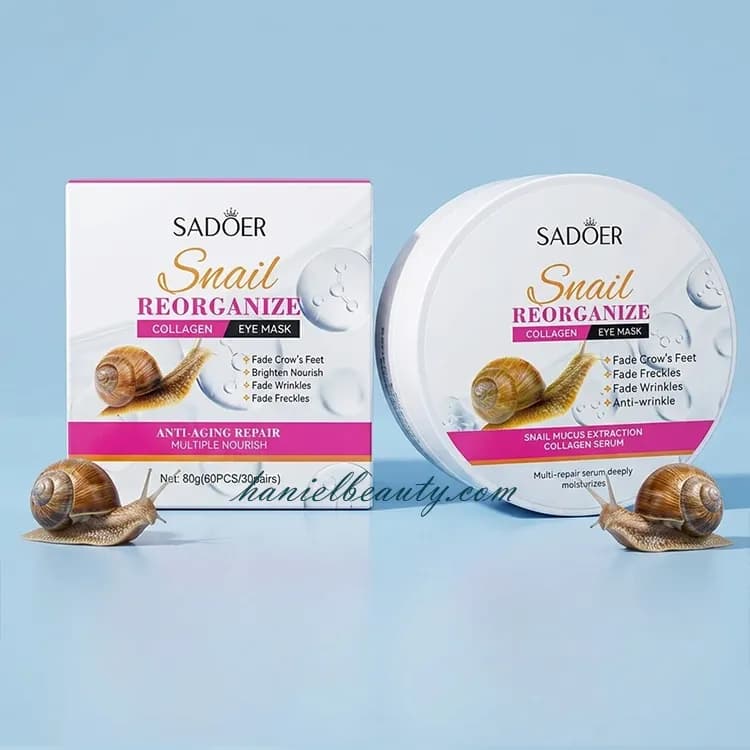 ماسک دور چشم کلاژن و حلزون سادور (Sadoer) بسته 60 عددی — تصویر ۲