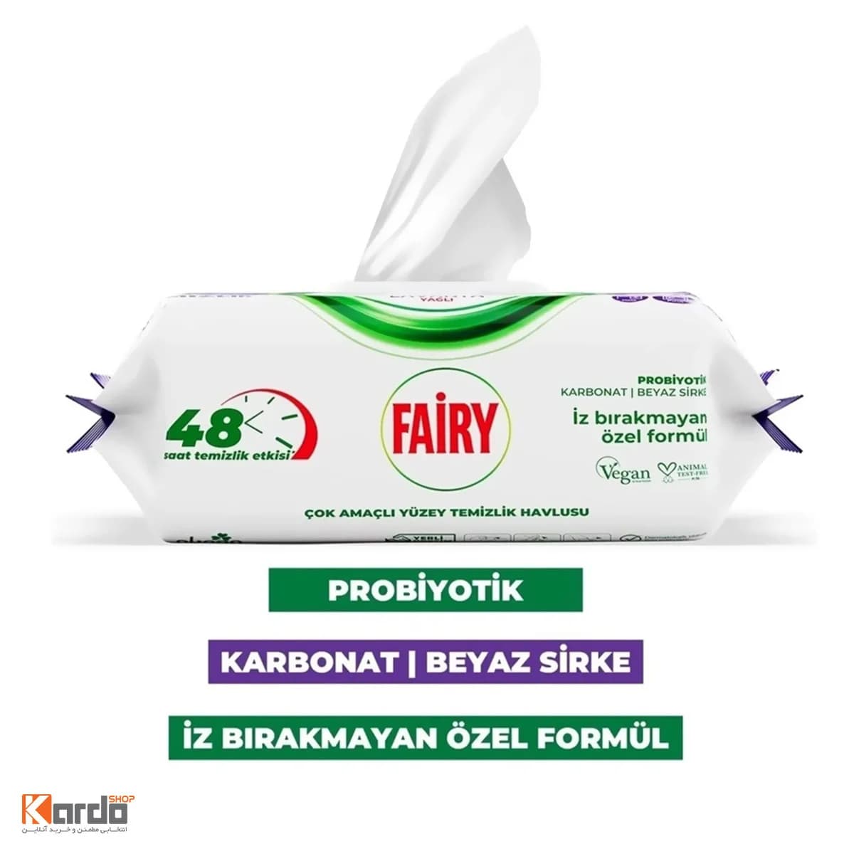 دستمال مرطوب چند منظوره فیری Fairy با رایحه اسطوخودوس بسته 100 عددی — تصویر ۸