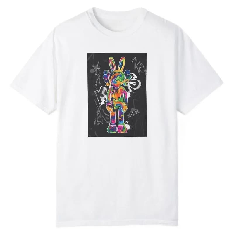 تی‌شرت آستین کوتاه زنانه مدل kaws رنگ سفید — تصویر ۴