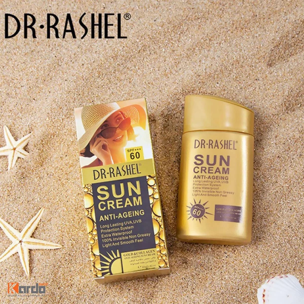 کرم ضد آفتاب بیرنگ دکتر راشل SPF 60 مدل Anti Aging مناسب انواع پوست 80 میلیلیتر — تصویر ۵