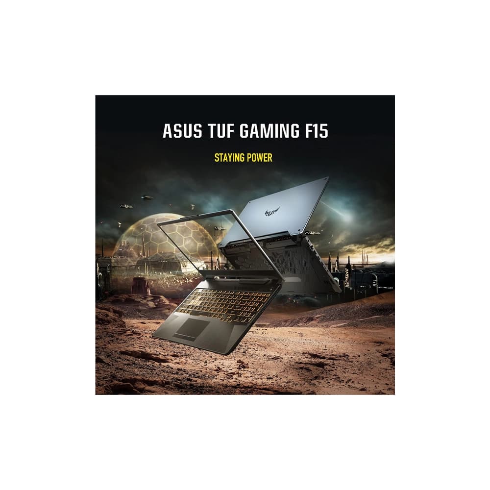 لپ‌تاپ ASUS TUF Gaming F15 FX506LHB | پردازنده Core i5 – رم 8 – حافظه داخلی 512 – نمایشگر 15,6 FHD — تصویر ۳