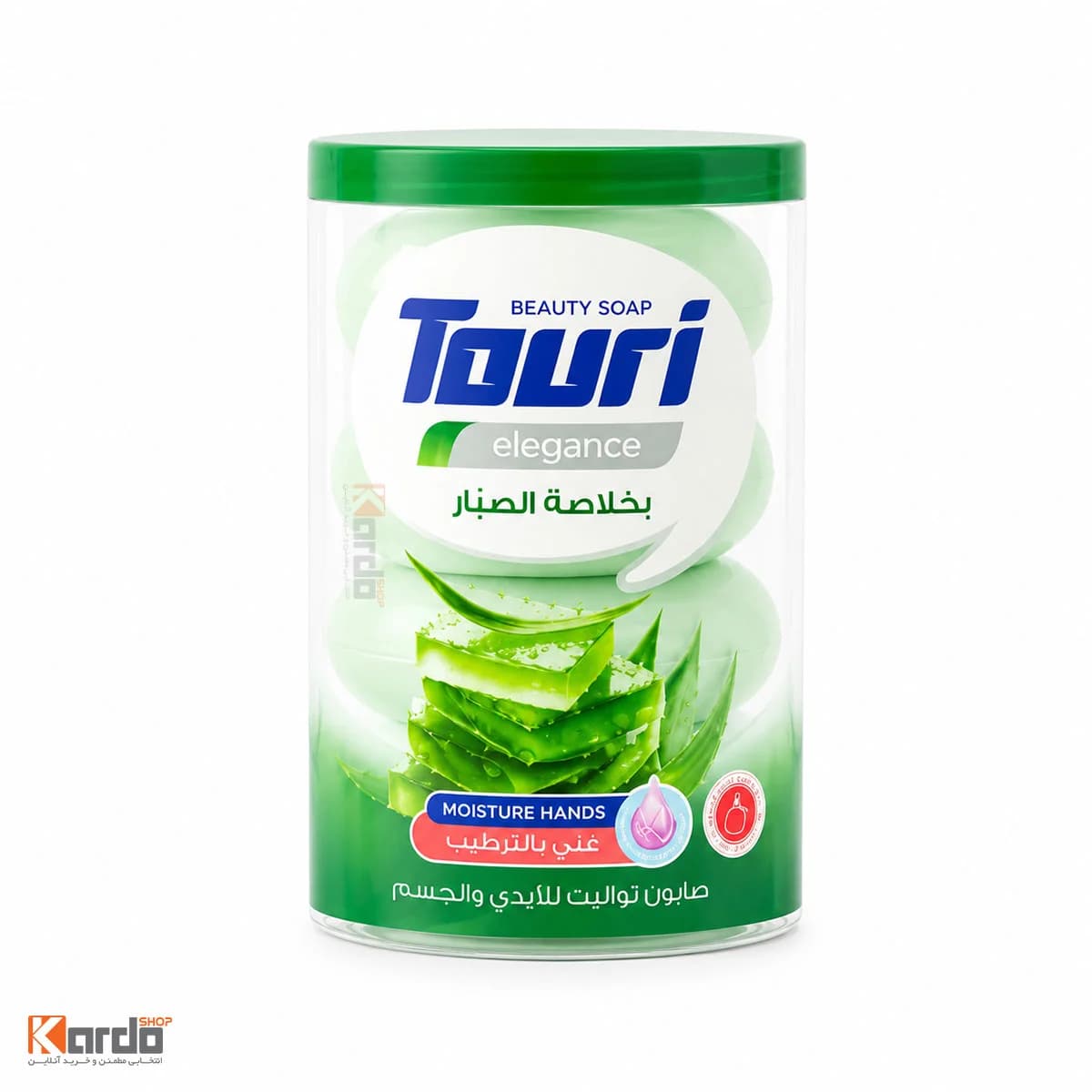 صابون شستشو مرطوب کننده بدن توری مدل آلوئه‌ورا وزن 100 گرم بسته 4 عددی — تصویر ۳