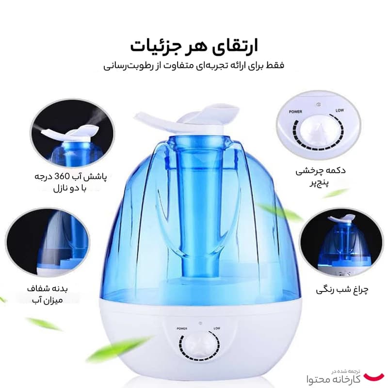دستگاه بخور سرد کابانا مدل T-281 — تصویر ۱۲