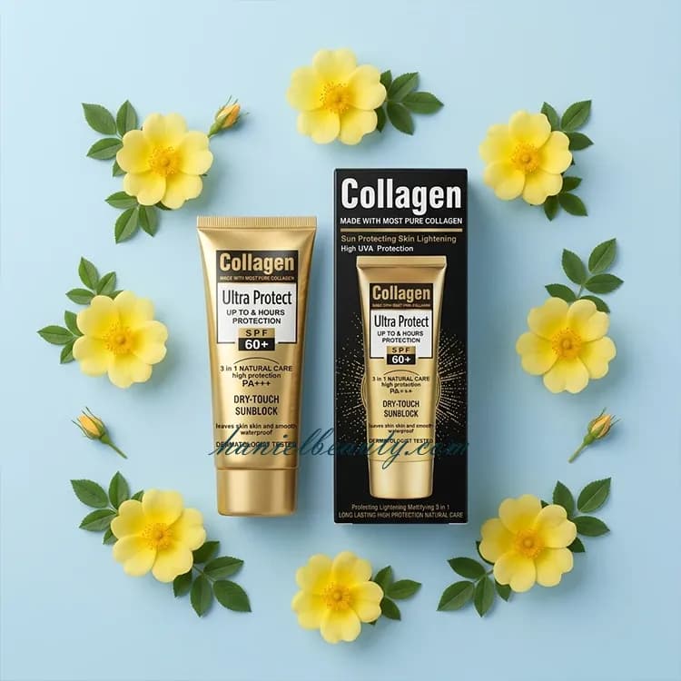 ضد آفتاب کلاژن‌ساز SPF60 با محافظت قوی و بافت سبک