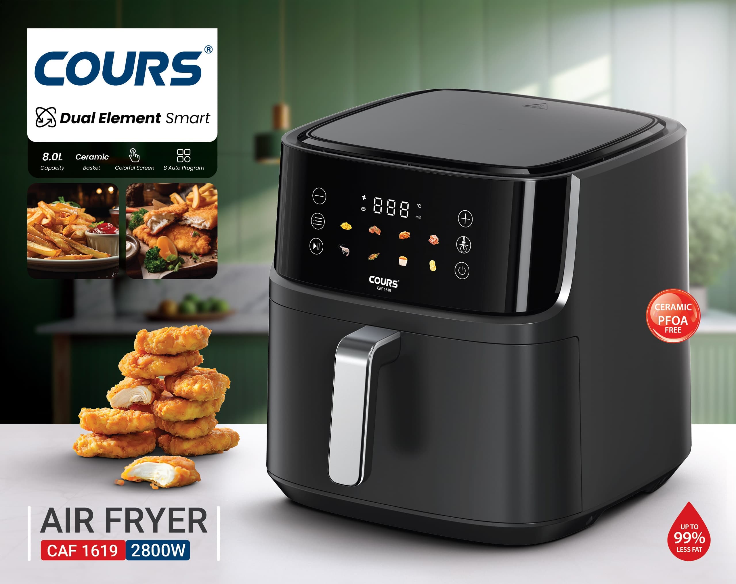 سرخ کن بدون روغن کورس CAF 1619 — تصویر ۲