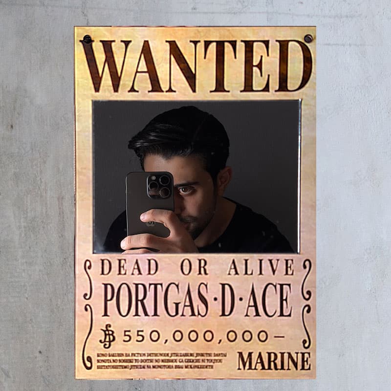 آینه دیواری طرح Wanted انیمه وان پیس — تصویر ۶