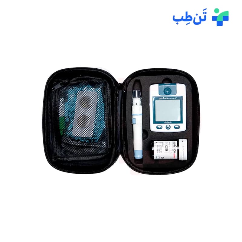 دستگاه تست قند خون ایزی گلوکو همراه 50 عدد نوار — تصویر ۹
