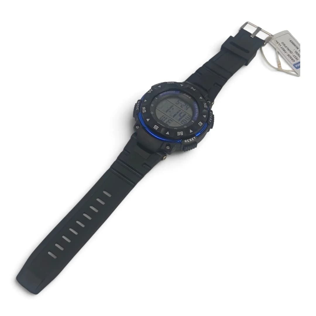 ساعت مچی اسپرت آیک | AIKE طرح G-SHOCK دیجیتالی مدل AK-1837 رنگ مشکی – آبی به همراه جعبه و پاکت اورجینال — تصویر ۱۱