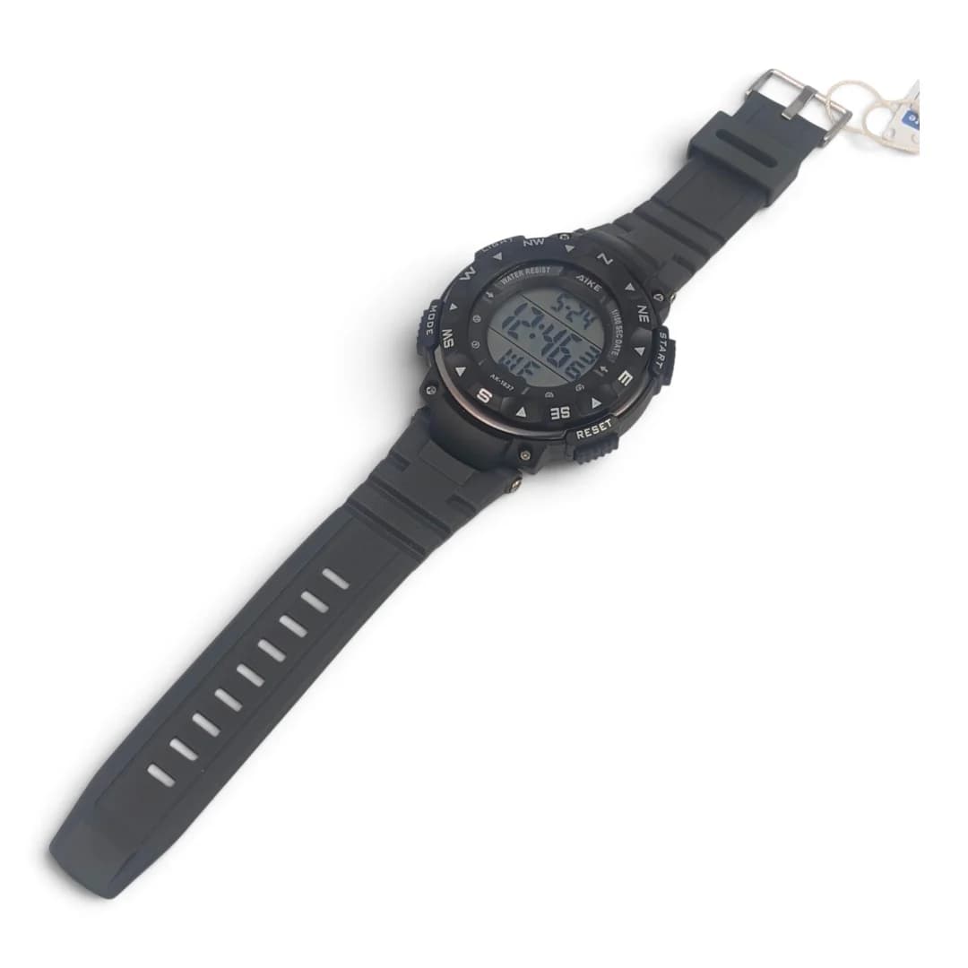 ساعت مچی اسپرت آیک | AIKE طرح G-SHOCK دیجیتالی مدل AK-1837 رنگ مشکی – طوسی به همراه جعبه و پاکت اورجینال — تصویر ۱۱