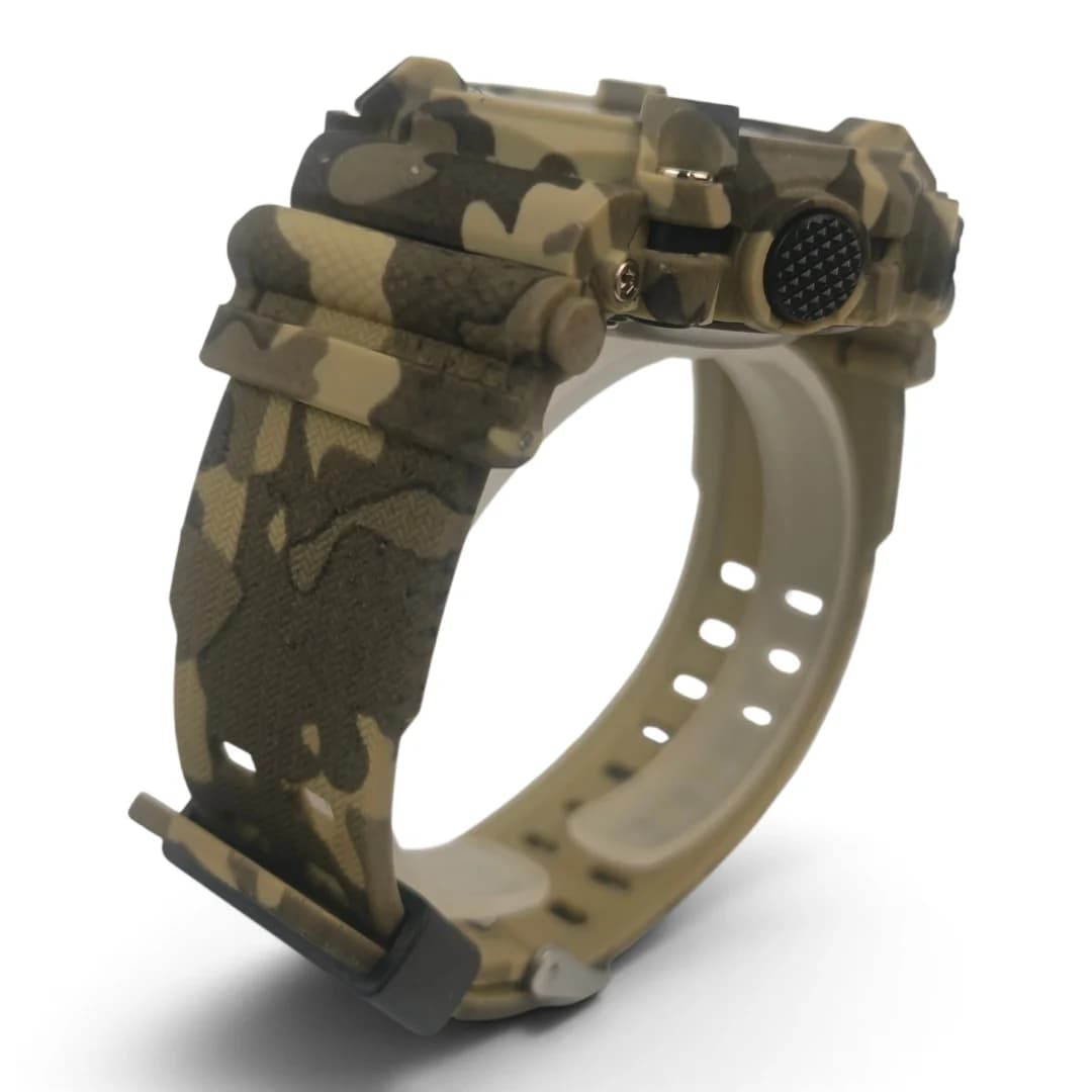 ساعت مچی اسپرت آیک | AIKE طرح G-SHOCK دیجیتالی مدل AK-1933 رنگ سبز ارتشی به همراه جعبه و پاکت اورجینال — تصویر ۵