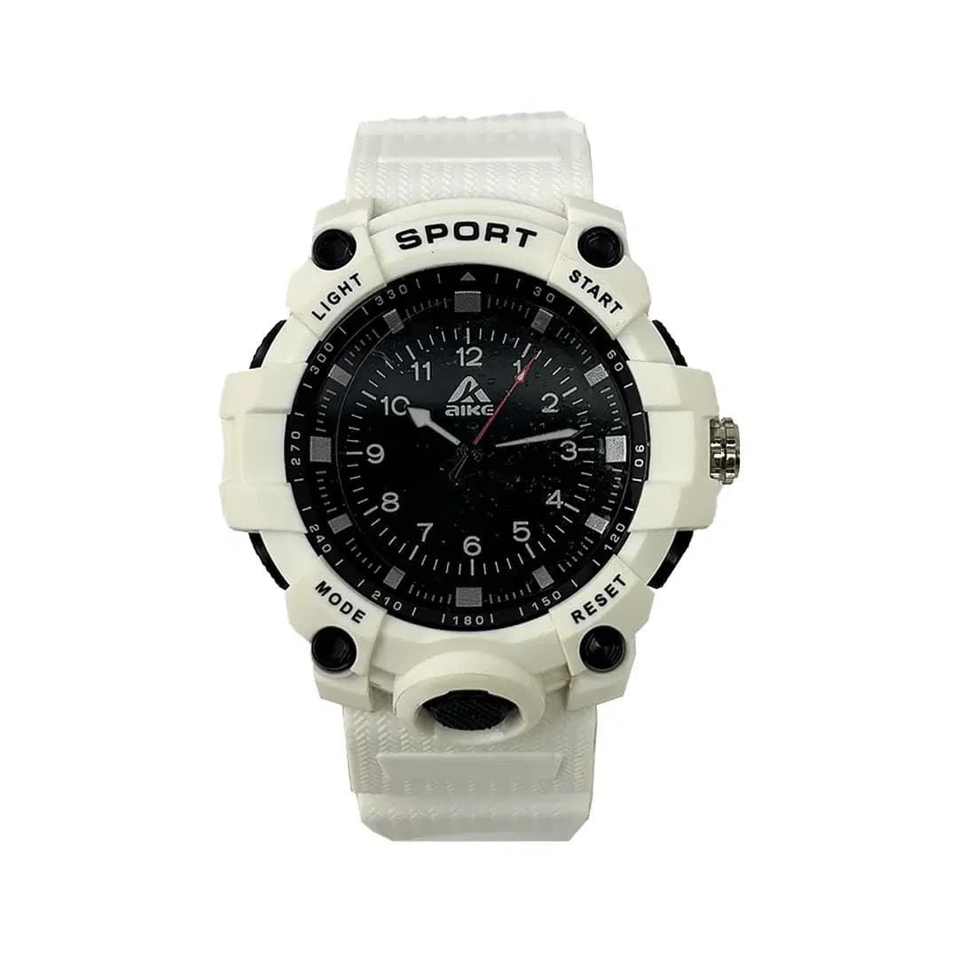 ساعت مچی اسپرت آیک | AIKE طرح G-SHOCK عقربه ای مدل AK-005 رنگ سفید به همراه جعبه و پاکت اورجینال — تصویر ۷
