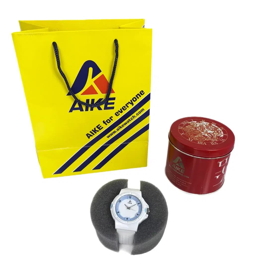 ساعت مچی اسپرت آیک | AIKE عقربه ای مدل AK-031 رنگ سفید به همراه جعبه و پاکت اورجینال — تصویر ۱۲