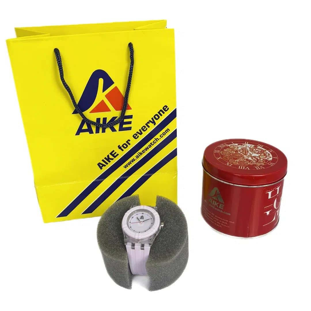 ساعت مچی اسپرت آیک | AIKE عقربه ای مدل AK-021 رنگ یاسی به همراه جعبه و پاکت اورجینال — تصویر ۱۲