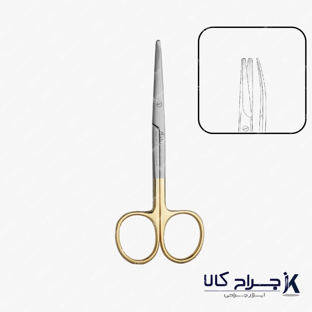 قیچی متس کرو طلایی 11.5cm Mintex — تصویر ۲