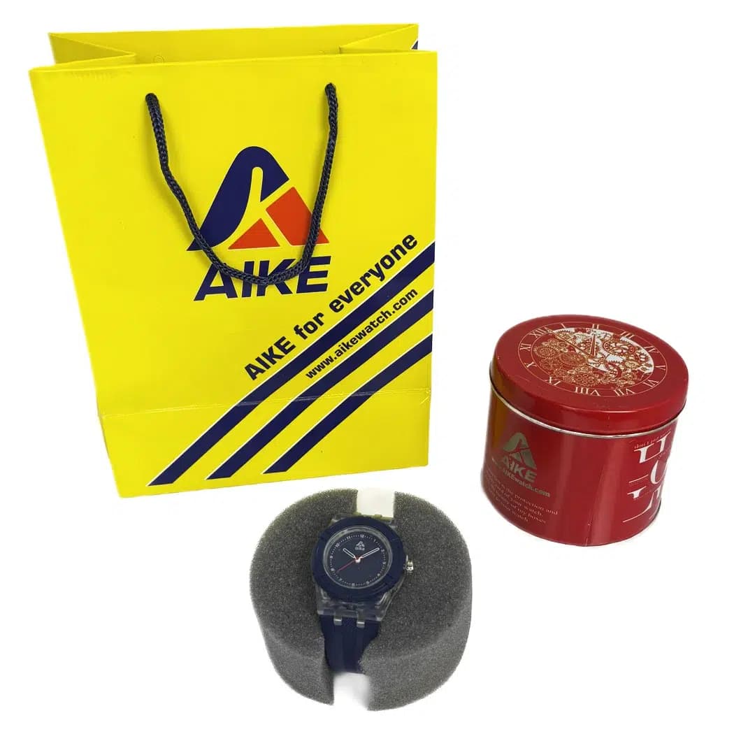 ساعت مچی اسپرت آیک | AIKE عقربه ای مدل AK-021 رنگ سرمهای به همراه جعبه و پاکت اورجینال — تصویر ۶