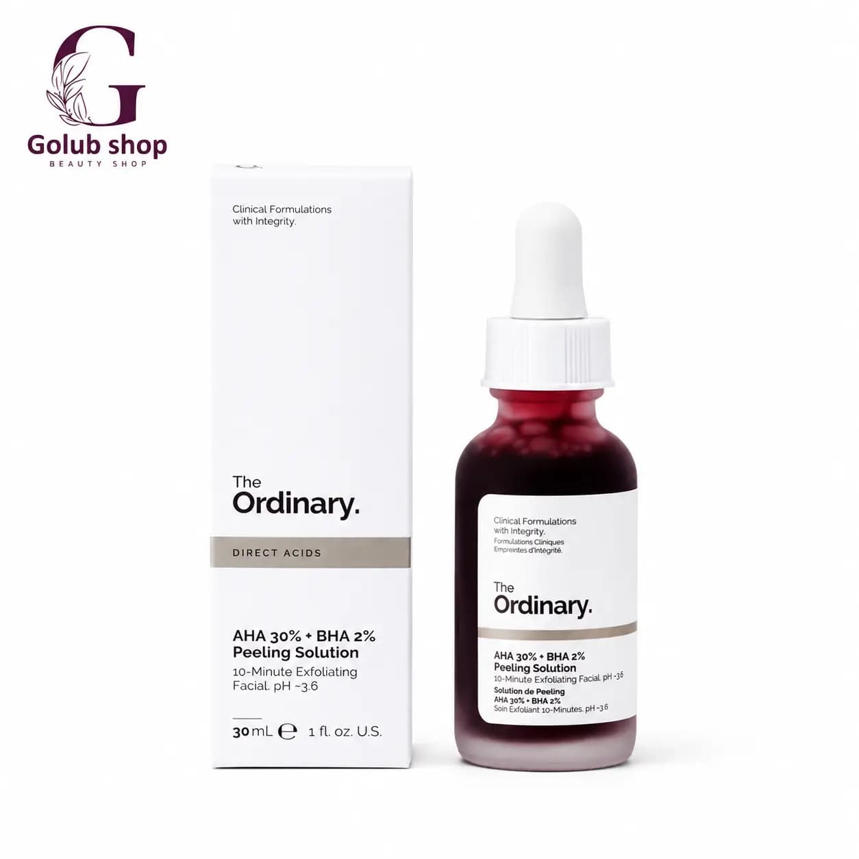 محلول لایه‌بردار اوردینری AHA 30% + BHA 2% Peeling Solution