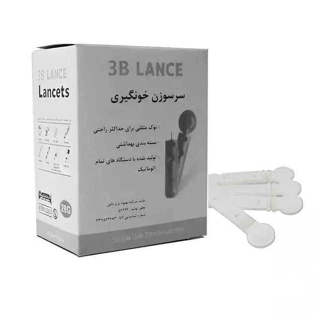 سوزن تست قند خون (لانست 2 پر) بسته 100 عددی