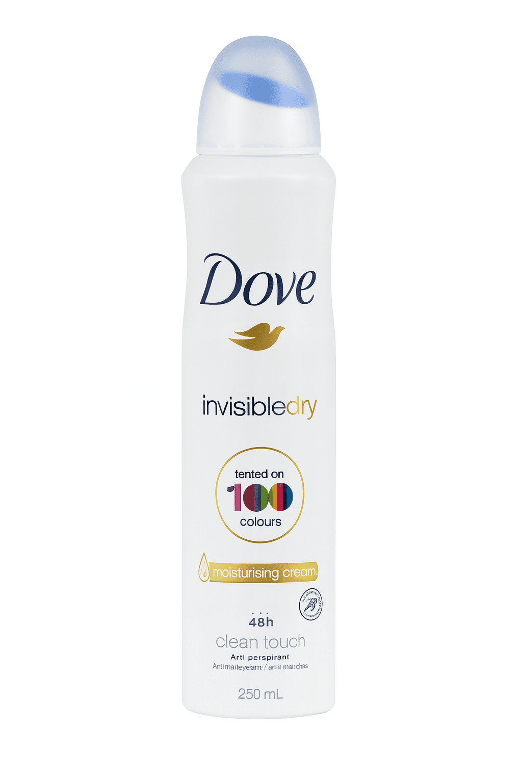 اسپری ضد تعریق داو Dove Invisible Dry Clean Touch | بدون لک روی لباس | ماندگاری ۴۸ ساعته — تصویر ۲