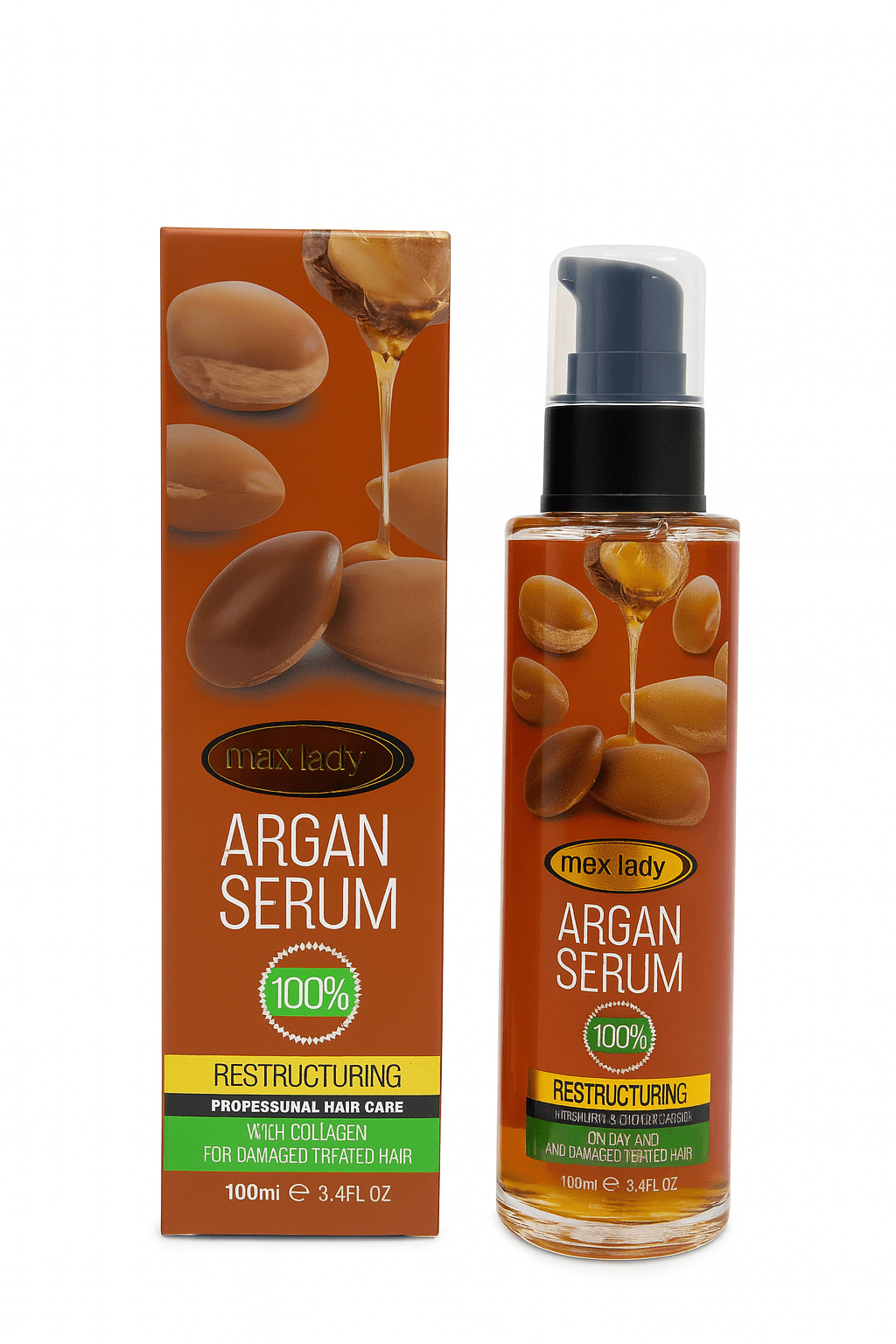 سرم موی آرگان مکسلیدی مدل Argan Serum حجم ۱۰۰ میل | ترمیم‌کننده و براق‌کننده قوی مناسب موهای آسیب‌دیده