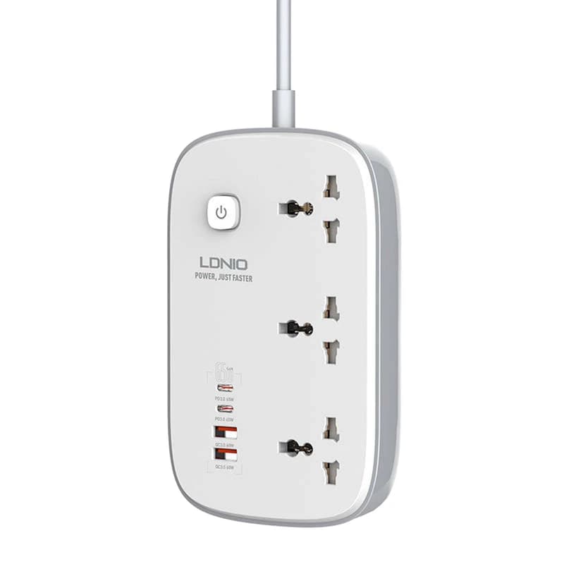 چند راهی برق و شارژر USB و TYPE-C الدینیو مدل SC3416 ( اورجینال ) — تصویر ۶