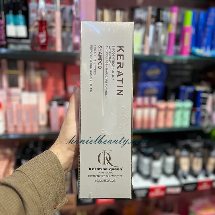پک کراتینه Keratin Queen شامل شامپو و ماسک احیاکننده — تصویر ۳