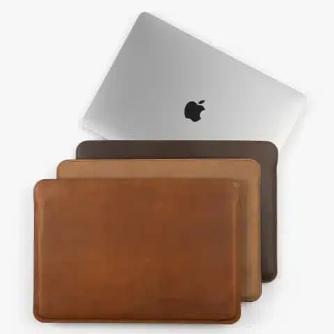 کاور محافظ چرم طبیعی دست ساز لپتاپ مک بوک پرو 14 اینچ اپل Apple MacBook Pro – 14” (5th Gen) مدل گرشا