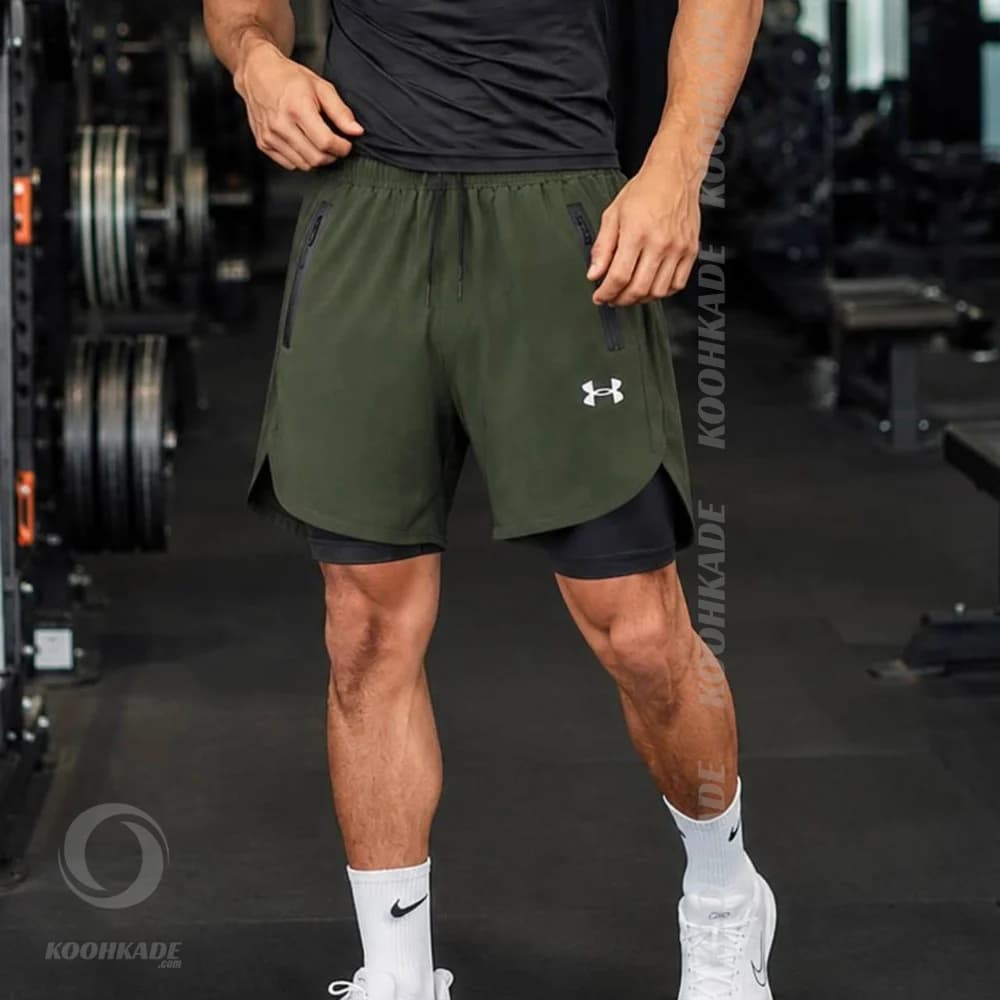 شلوارک ورزشی کشاله دار UNDERARMOR — تصویر ۷