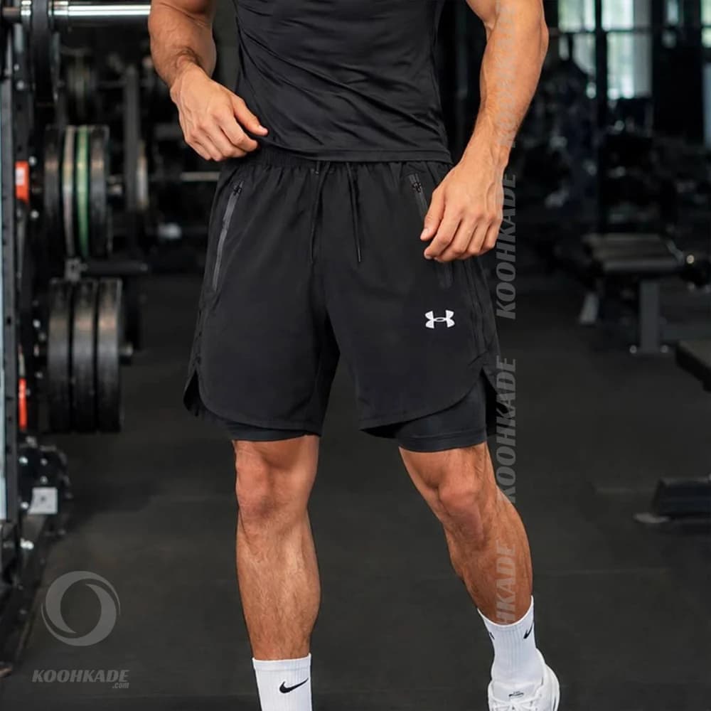شلوارک ورزشی کشاله دار UNDERARMOR — تصویر ۲